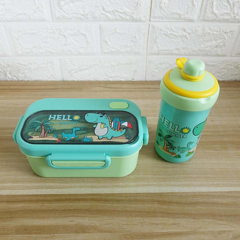 Cartoon lunch box and water cup set