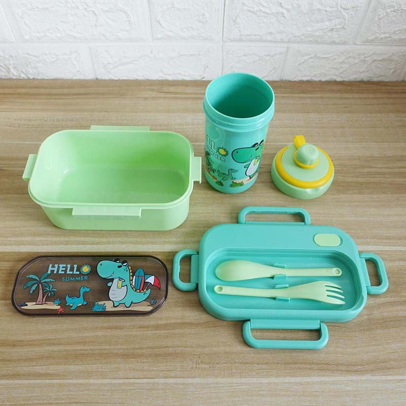 Cartoon lunch box and water cup set