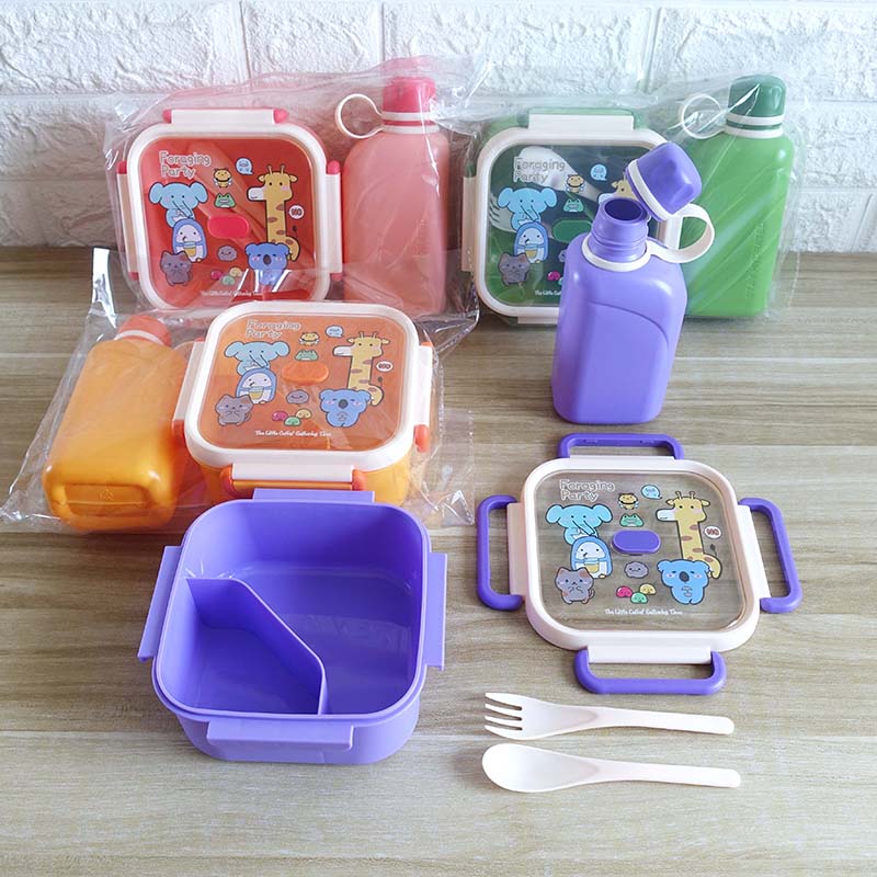 Cartoon Animal Divided Lunch Box