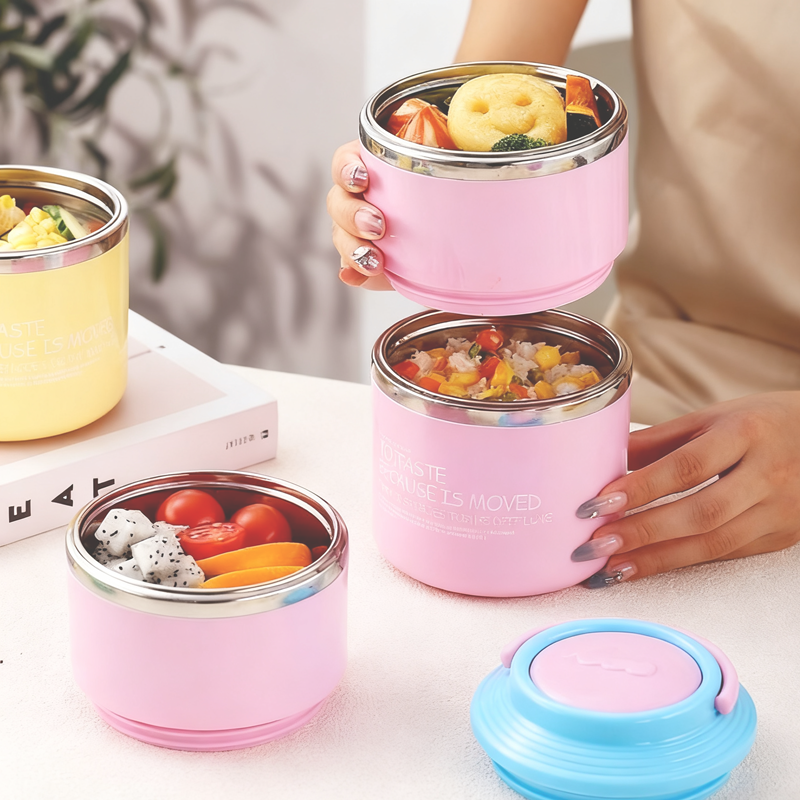 Stainless steel layered fresh-keeping lunch box