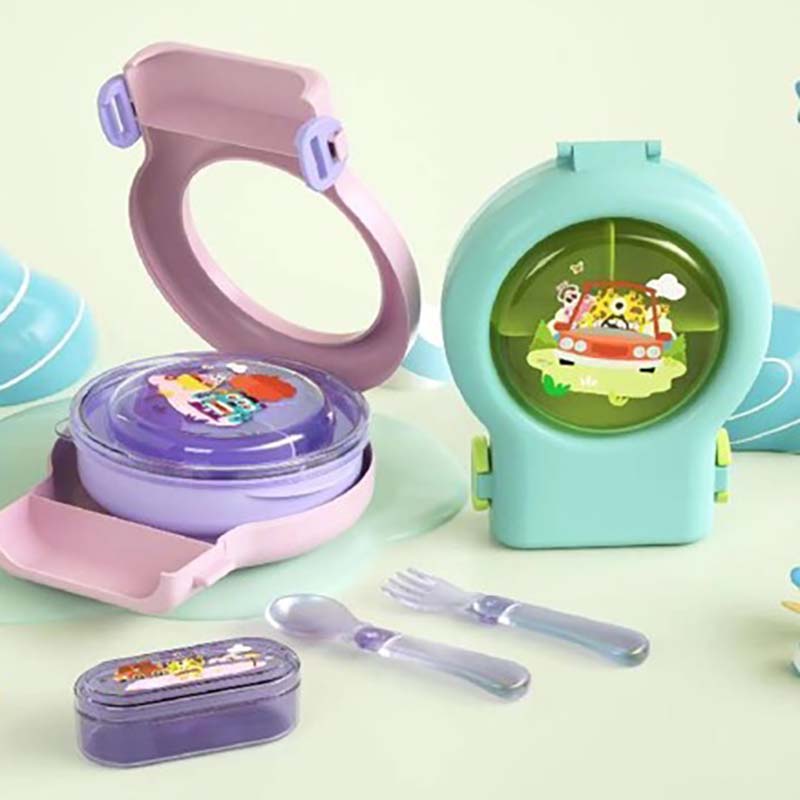 Cartoon printed portable lunch box