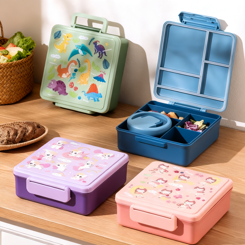 Cartoon square lunch box (Wholesale)