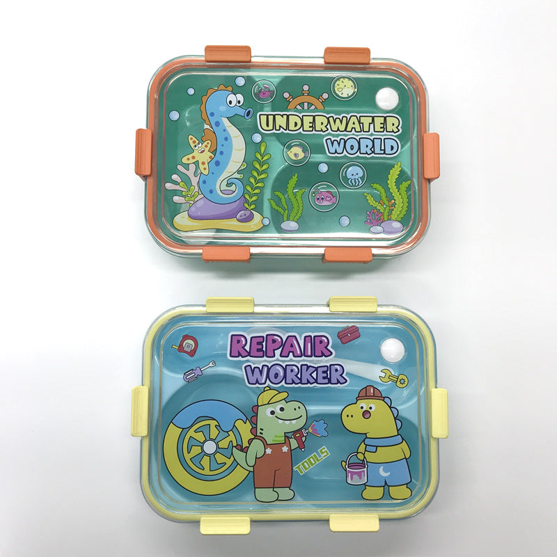 Cartoon dinosaur printed lunch box