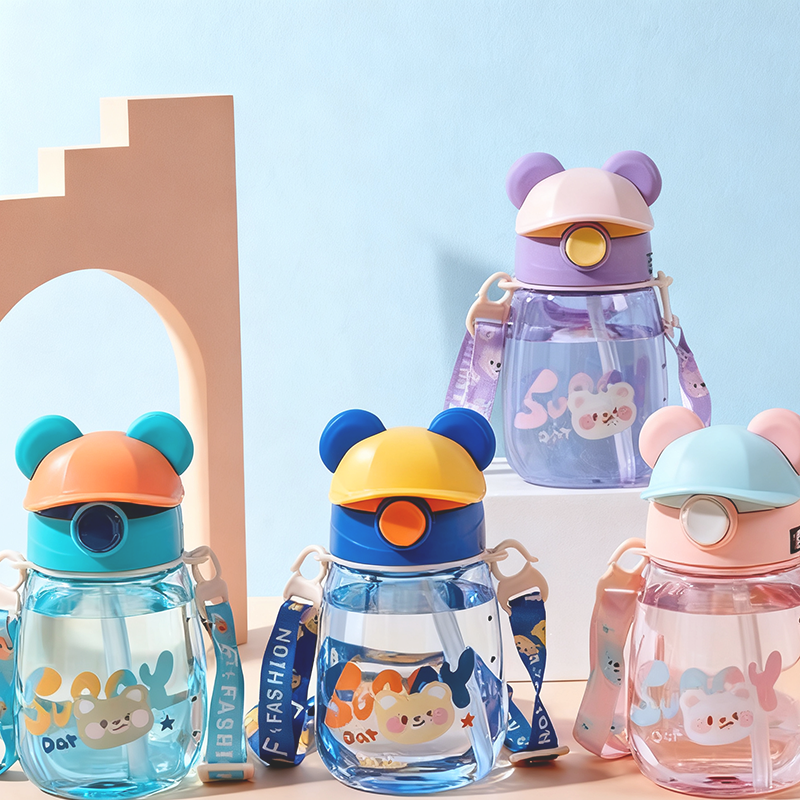 Cute Bear Ear Straw Cup