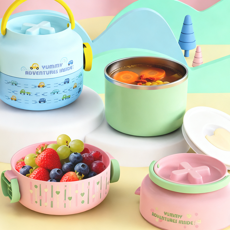 Stainless steel heat-resistant portable lunch box