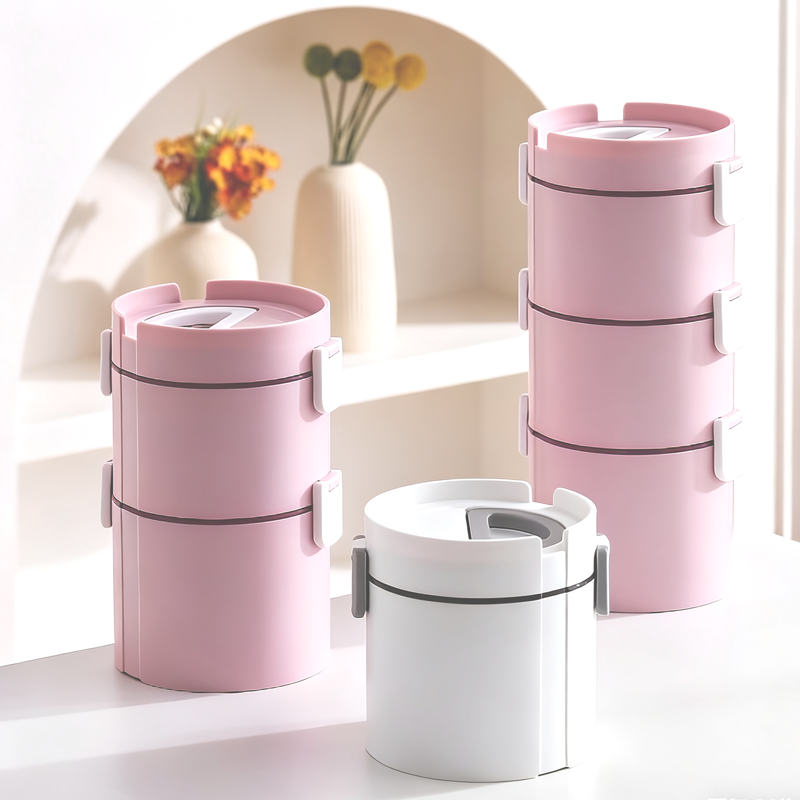 Multi layer stackable portable lunch box