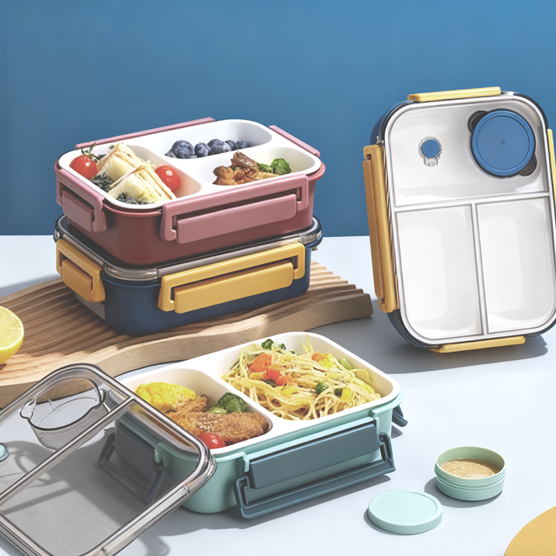 Minimally designed multi-color lunch box (wholesale)