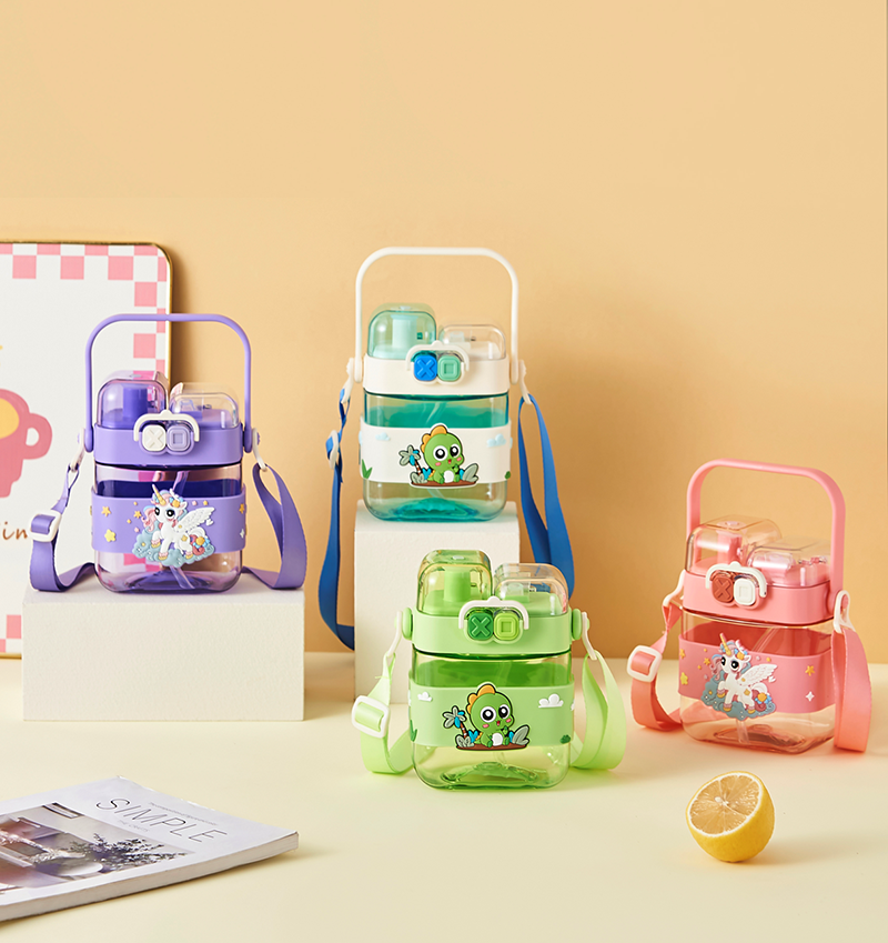 Cartoon Unicorn Dinosaur Double Drinking Cup