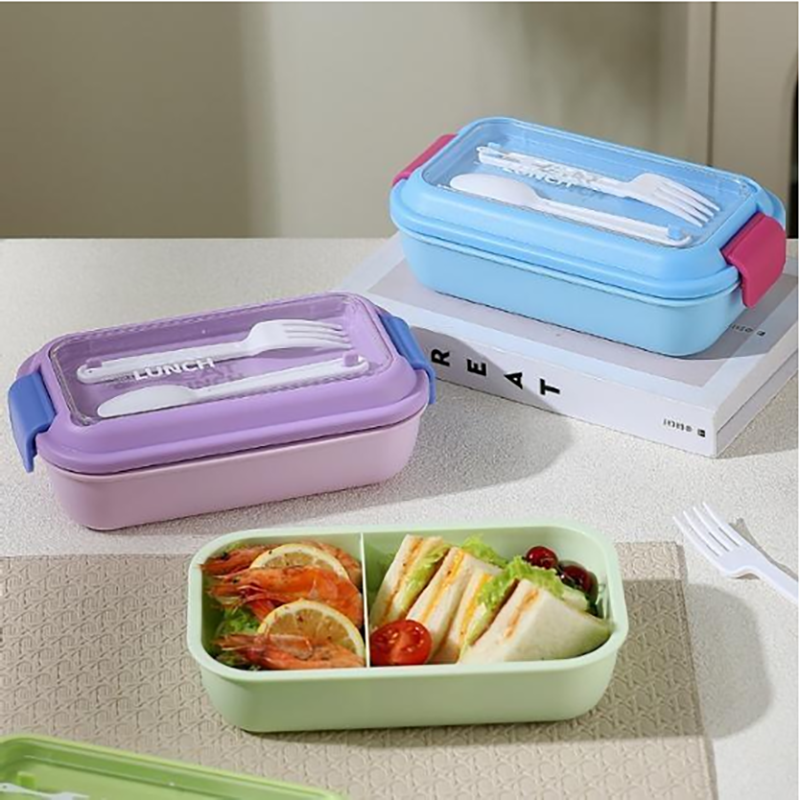 Simple multi-color portable fresh-keeping lunch box (wholesale)
