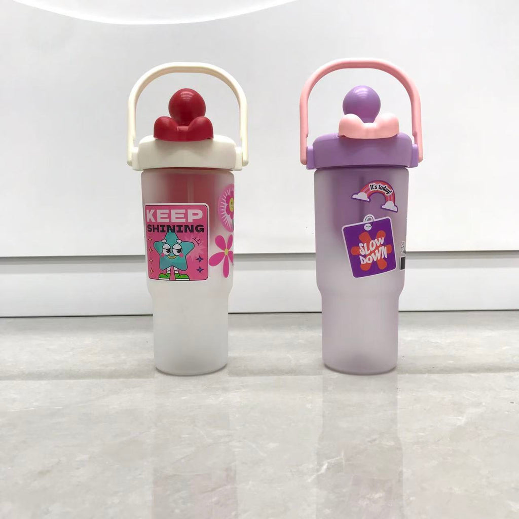 Cartoon frosted portable drinking kettle