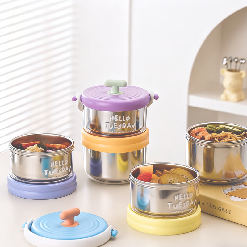 Stainless steel layered lunch box