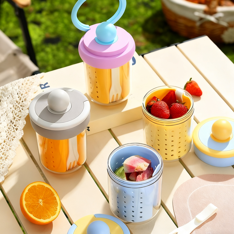 Portable draining and preservation cup