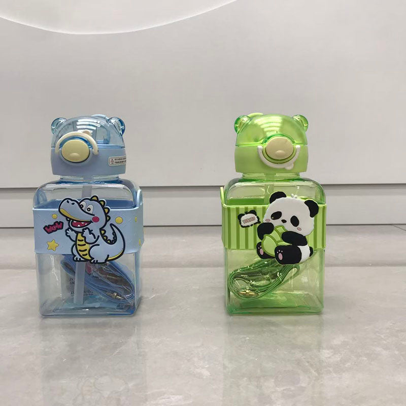 Cartoon animal transformation straw cup