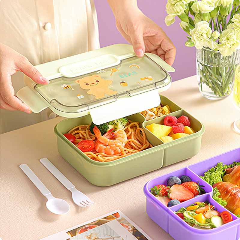 Cute Pet Multi color Divided Bento Box