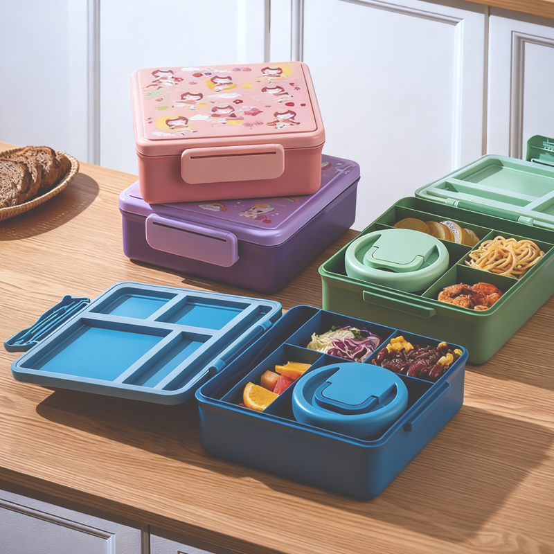 Cartoon square lunch box (Wholesale)