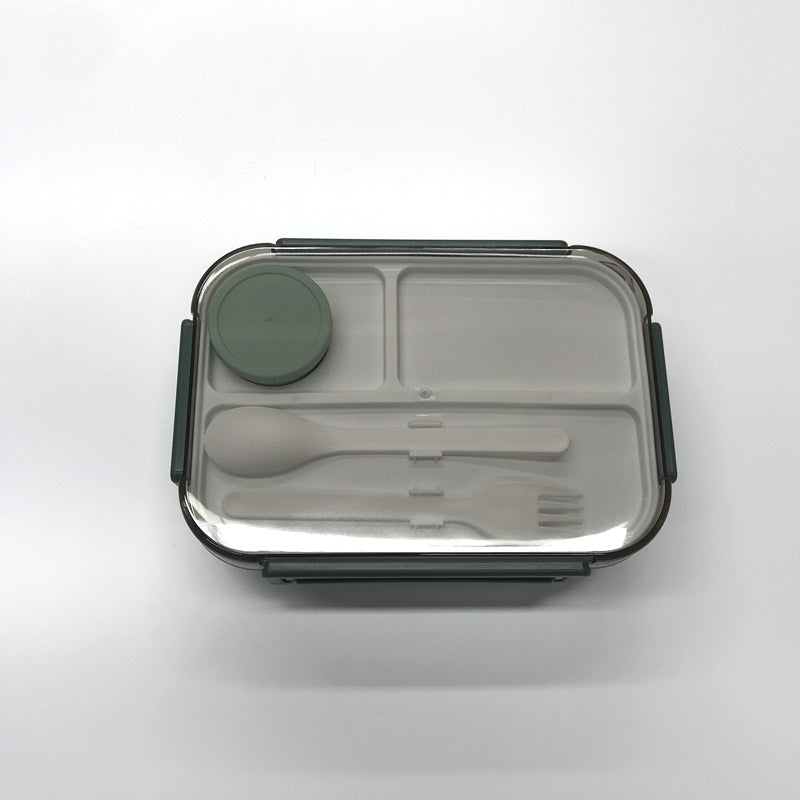 Minimally designed lunch box with cutlery (wholesale)