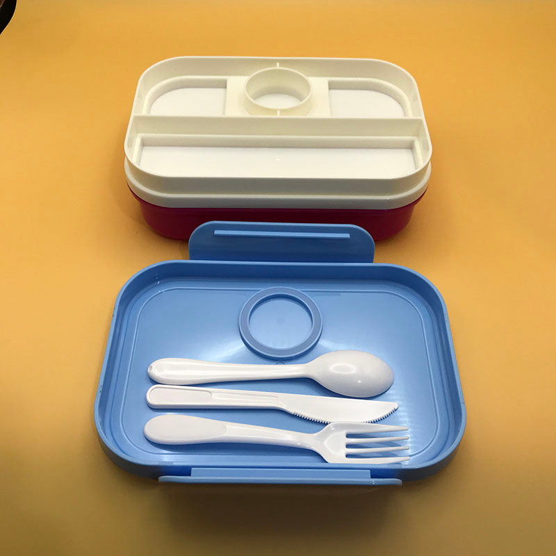 Colorful partitioned fresh-keeping lunch box (wholesale)