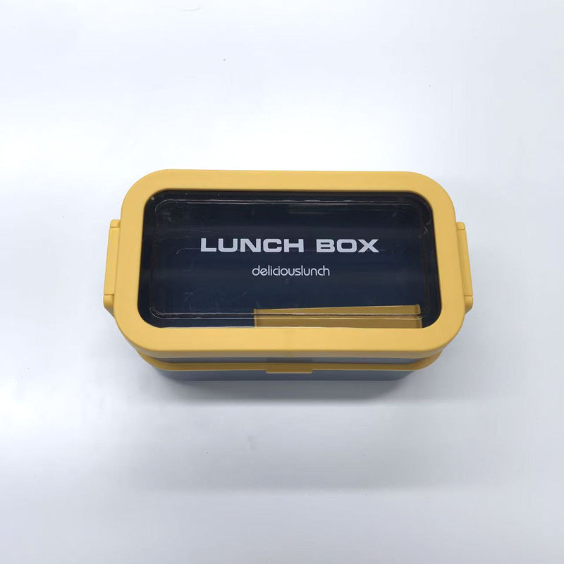Simple double-layer lunch box (Wholesale)