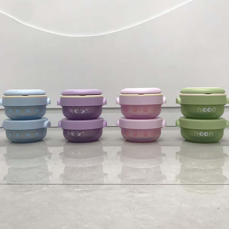 Double layered stainless steel portable lunch box