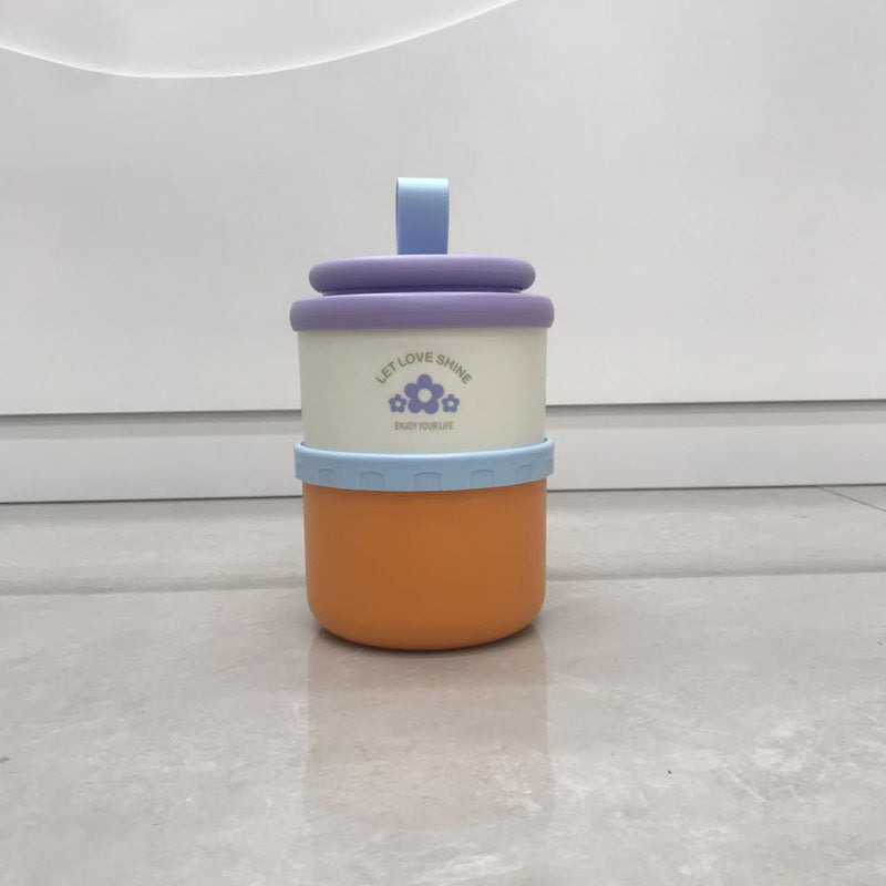 Colorful layered portable bento box