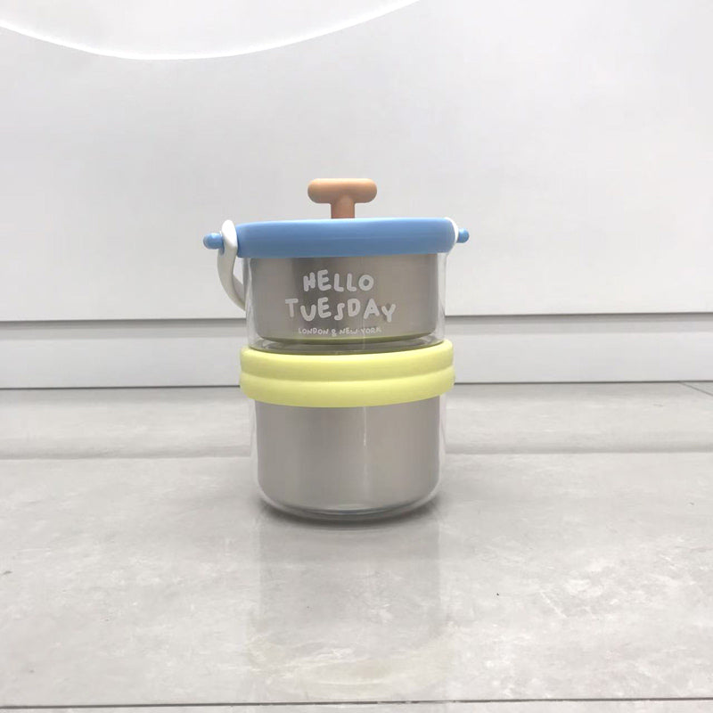 Stainless steel layered lunch box