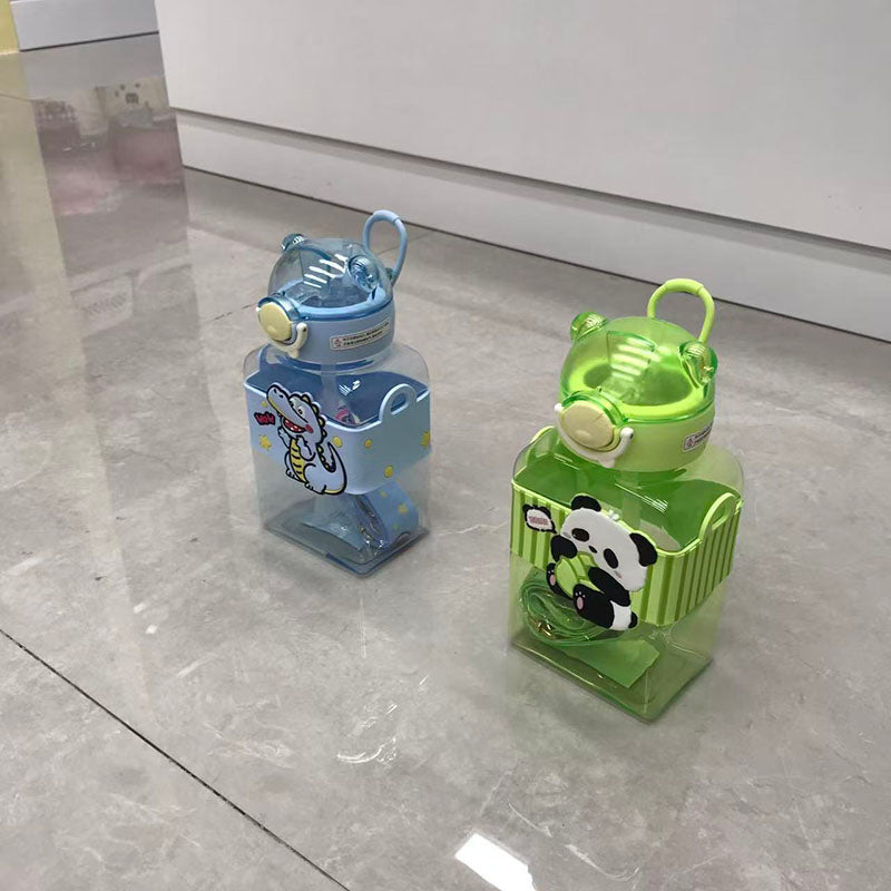 Cartoon animal transformation straw cup