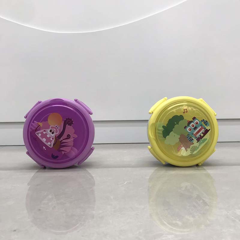 Cartoon patterned stainless steel double-layer lunch box