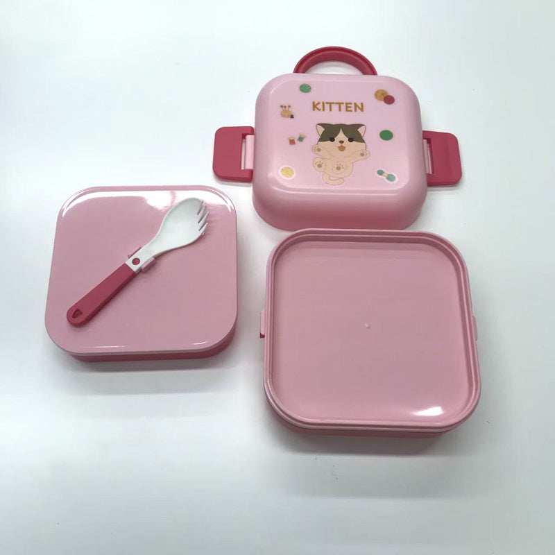 Cute Pet Cartoon Handheld Double layered Bento Box