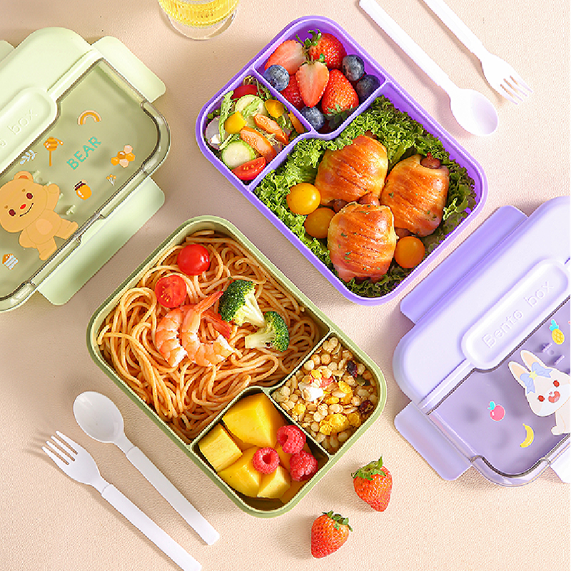 Cute Pet Multi color Divided Bento Box