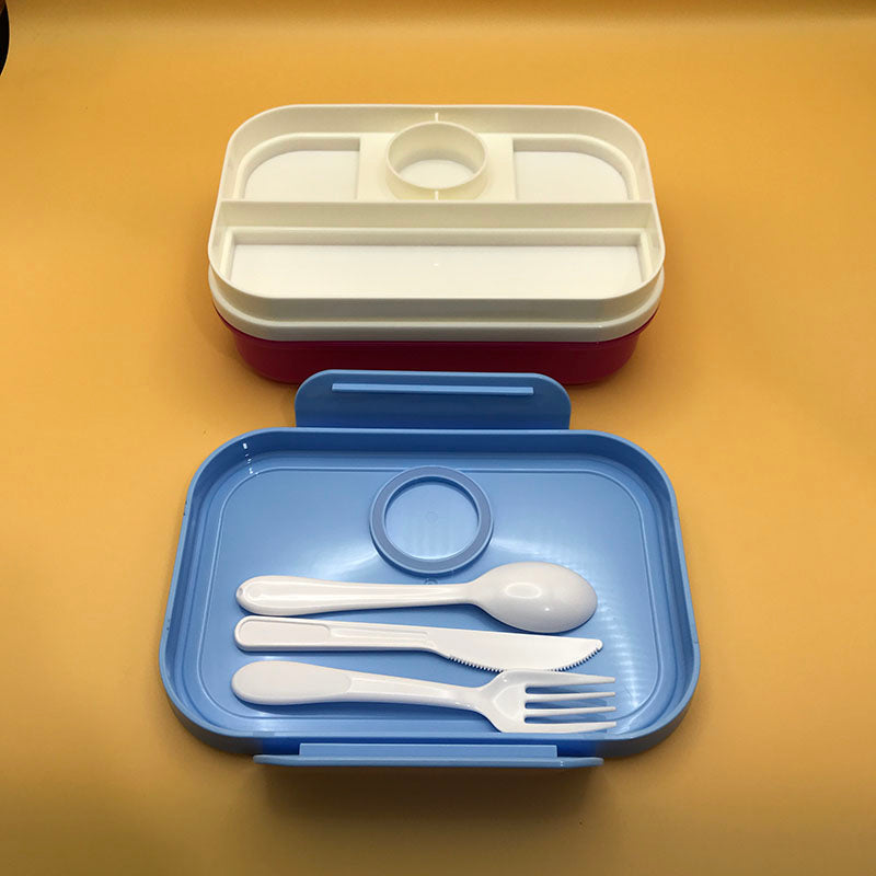 Colorful partitioned fresh-keeping lunch box (wholesale)