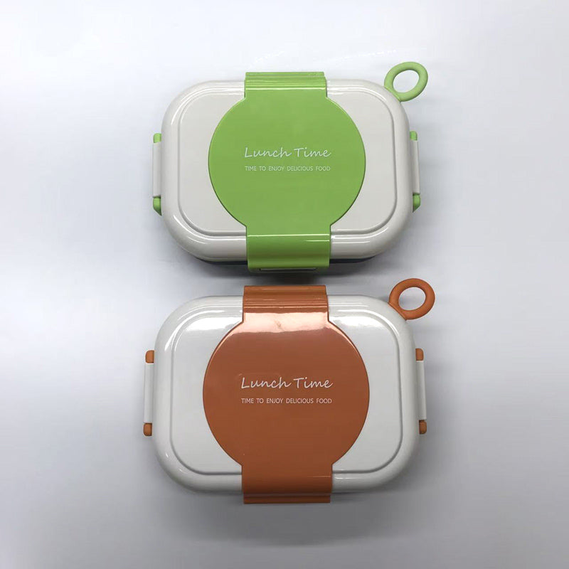 Three compartment partitioned bento box