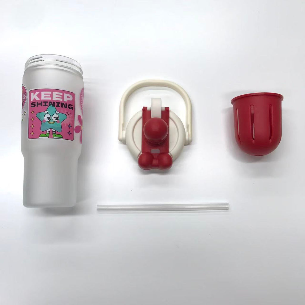 Cartoon frosted portable drinking kettle