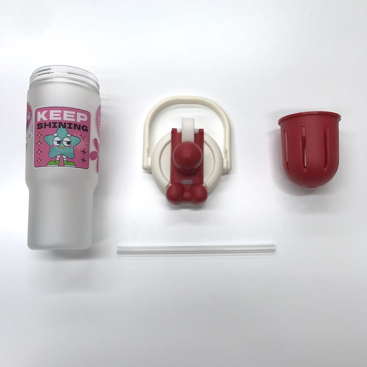 Cartoon frosted portable drinking kettle