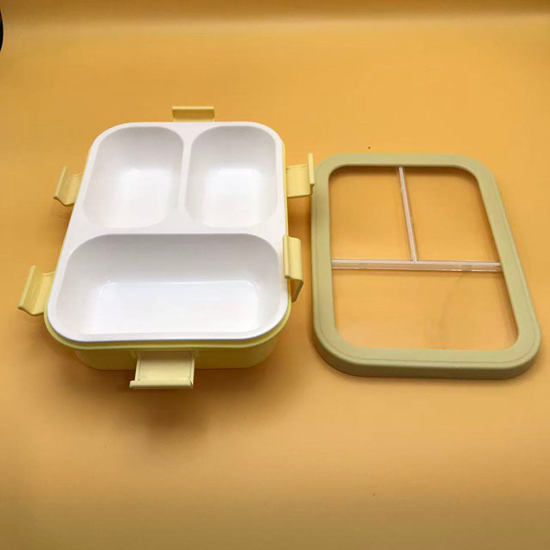 Multi colored partitioned lunch box(wholesale)