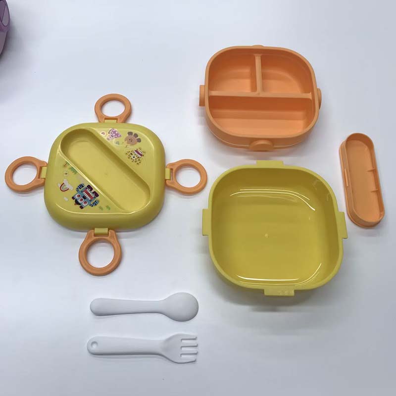 Cartoon portable double-layer lunch box