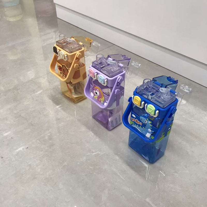 Double lid, double drink cartoon water cup