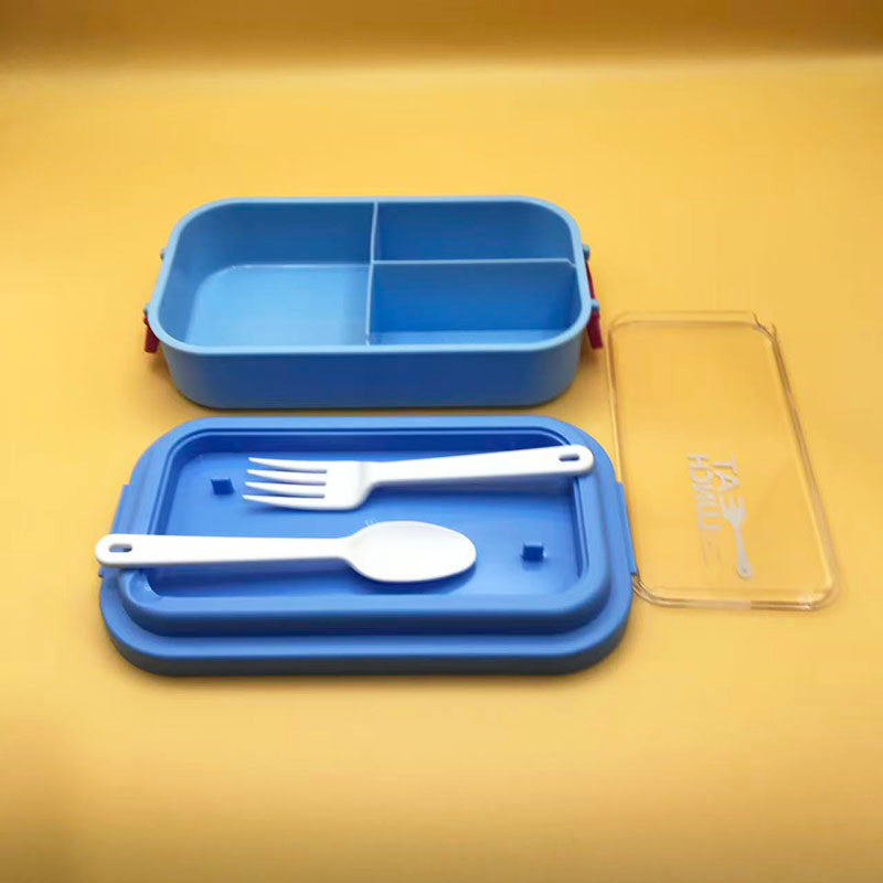 Simple multi-color partitioned lunch box(wholesale)