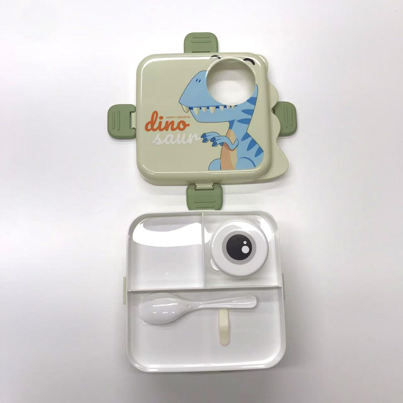 Cartoon dinosaur partitioned bento box