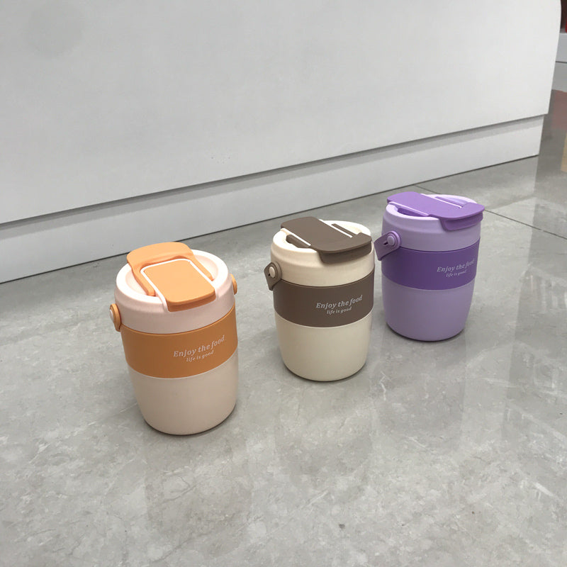 Portable dining cup with handle