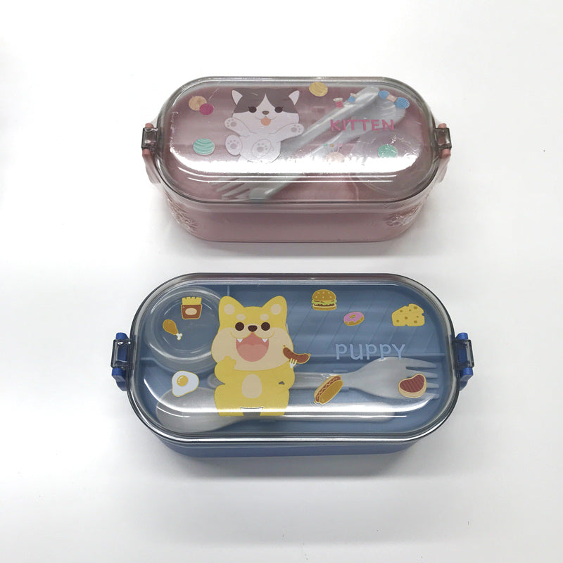 Little Bear Cartoon Divided Bento Box