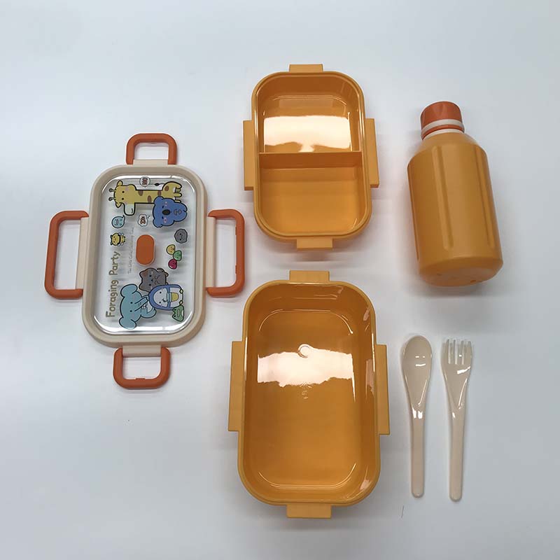 Cartoon Animal Lunch Box Water Bottle Set