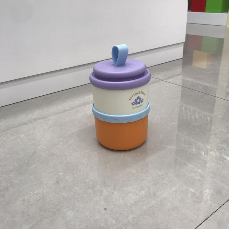 Colorful layered portable bento box