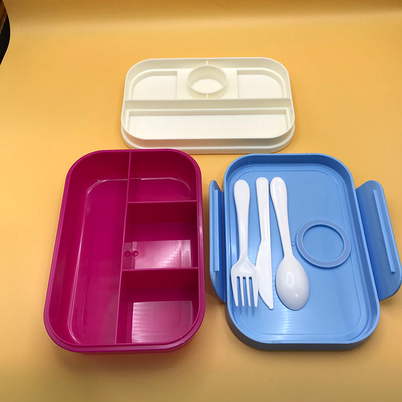 Colorful partitioned fresh-keeping lunch box (wholesale)