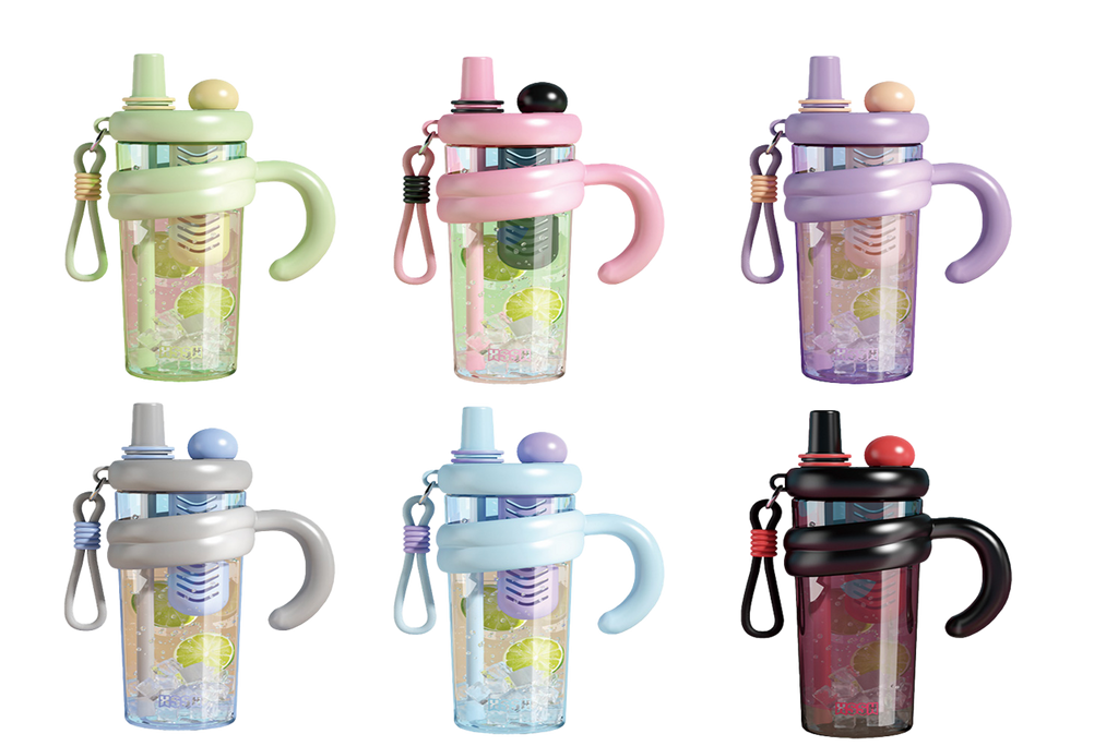 Macaron handle straw cup