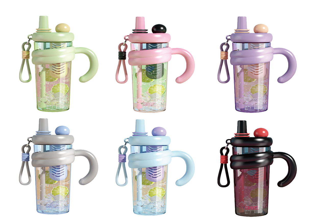 Macaron handle straw cup