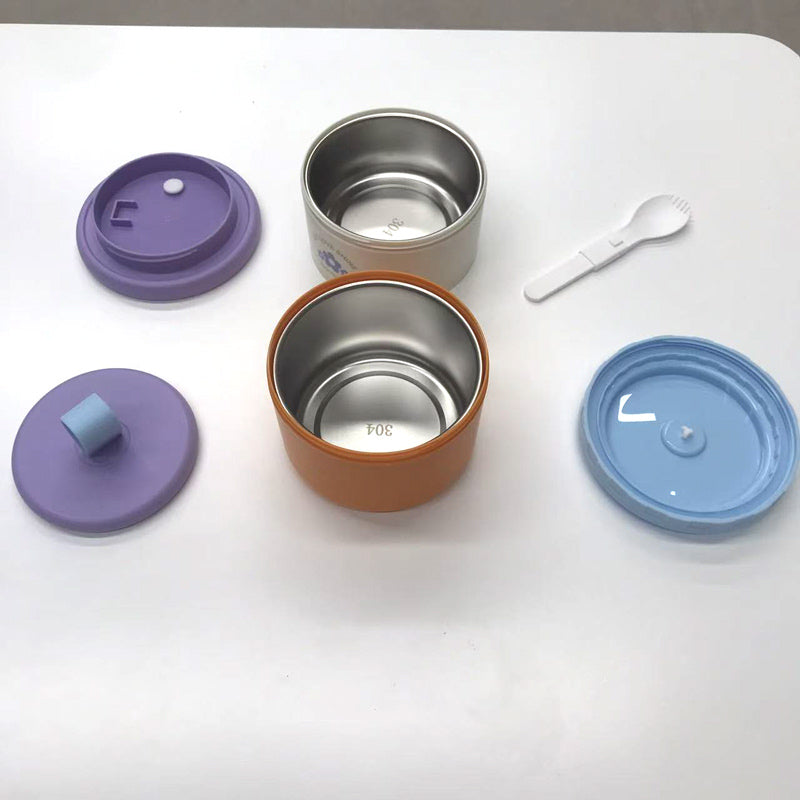 Colorful layered portable bento box