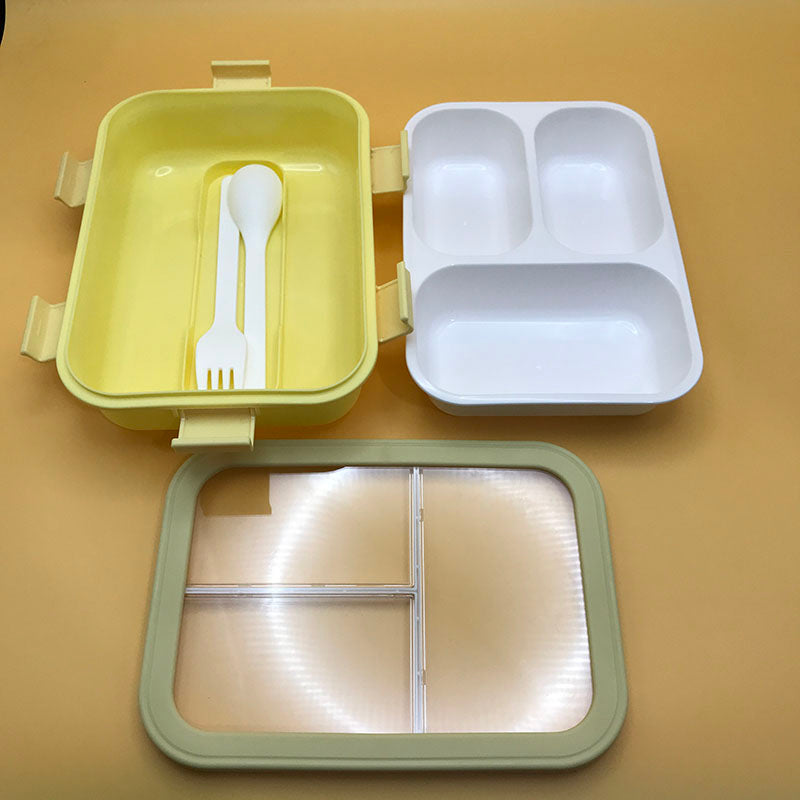 Multi colored partitioned lunch box(wholesale)