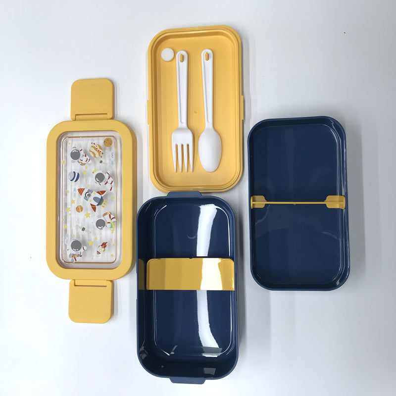 Cartoon double-layer lunch box (Wholesale)