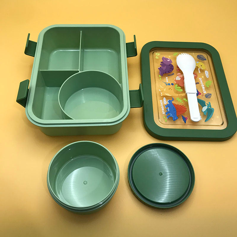 Cartoon multi-color separated lunch box(wholesale)