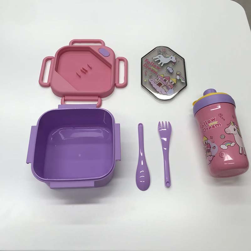 Cartoon lunch box and water cup set